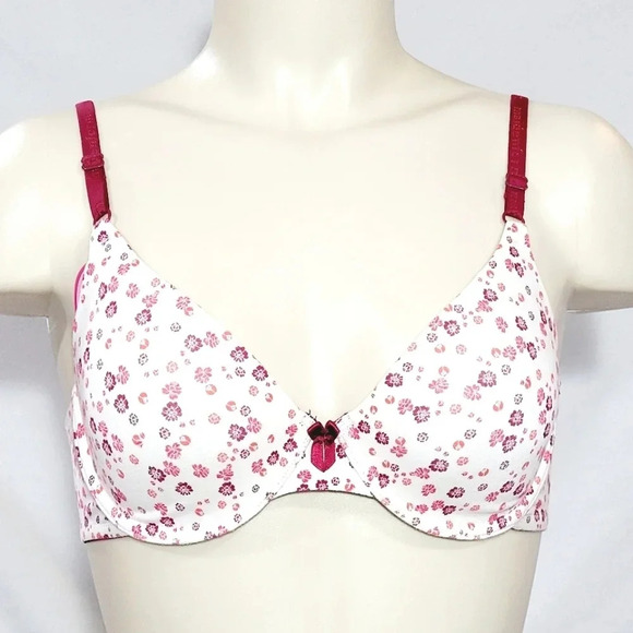 34C Maidenform Cotton Signature T-Shirt Demi UW Bra Floral NWT - Picture 1 of 3